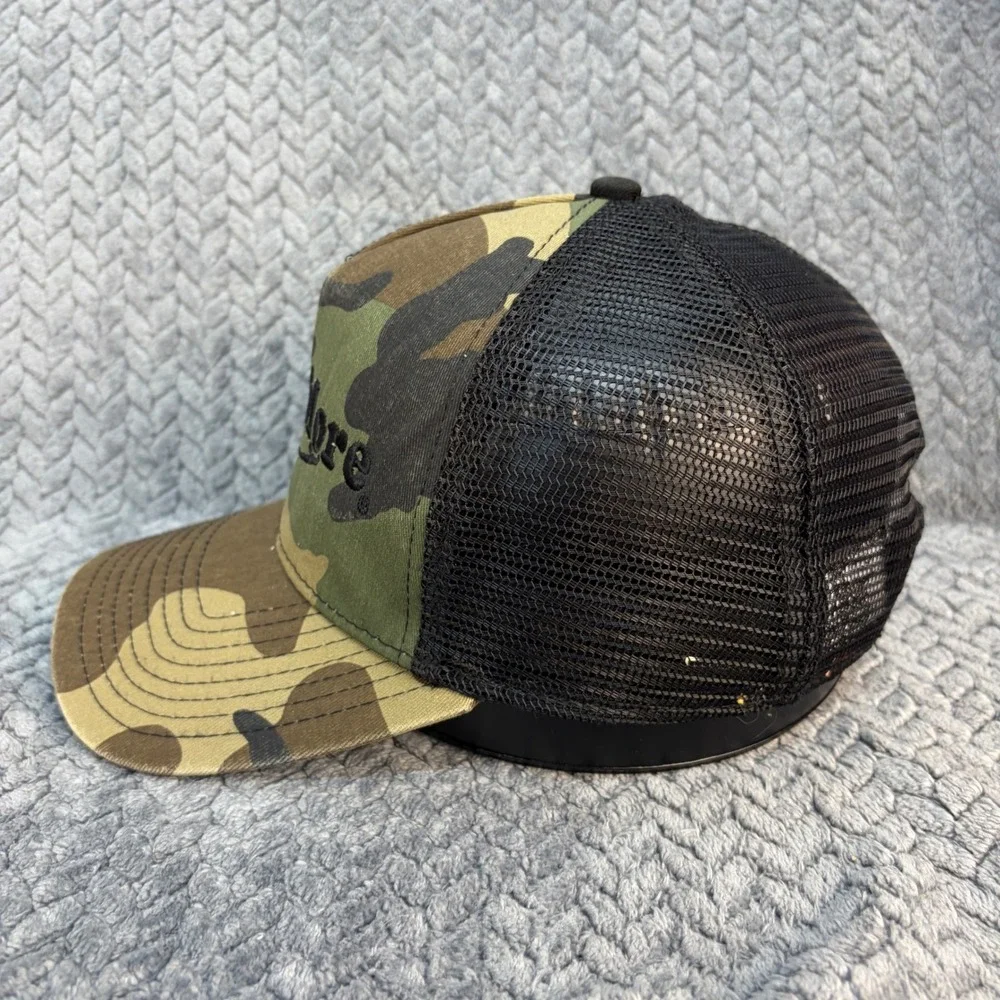 New Era Roman Atwood Smile More Camo Trucker Hat 9FORTY Snapback NE205